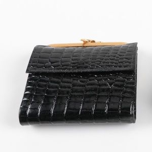 Vintage Black Embossed Leather Wallet!!